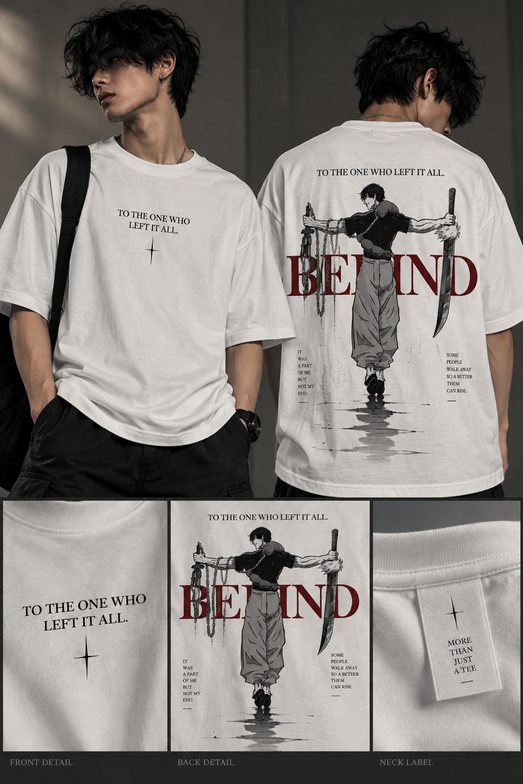 "Left It All Behind" Graphic Heavyweight Oversized Tee