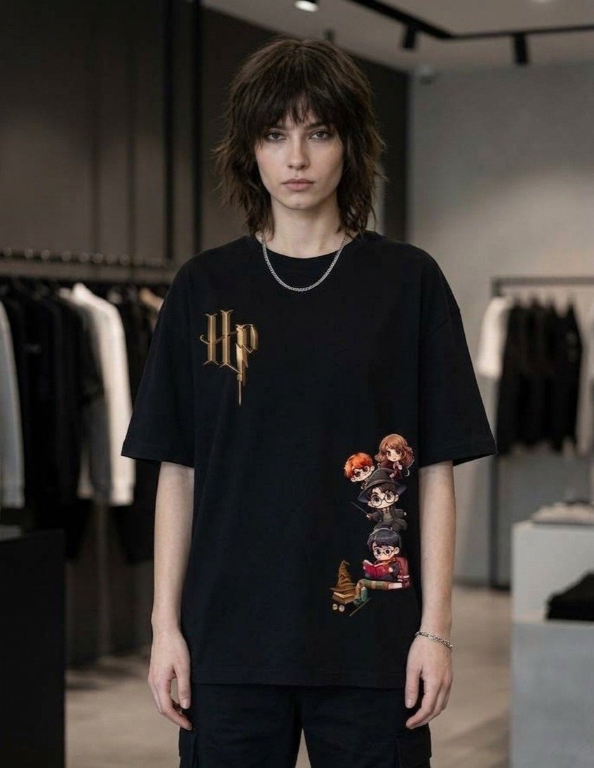 Harry Potter Chibi Squad Oversized Unisex T-Shirt - Image 2