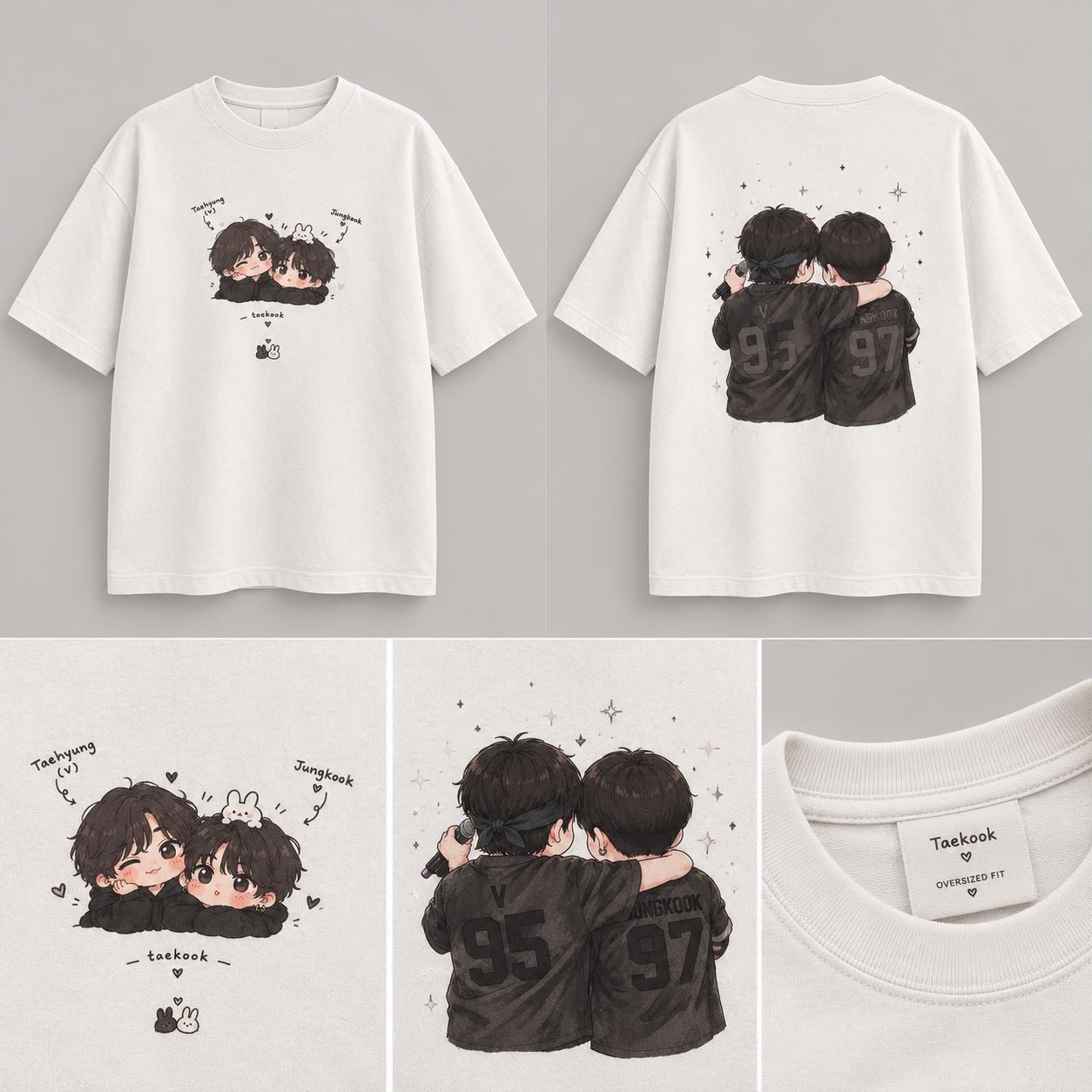 Taekook Forever Oversized Tee — Wear Your Favourite Duo - Image 3