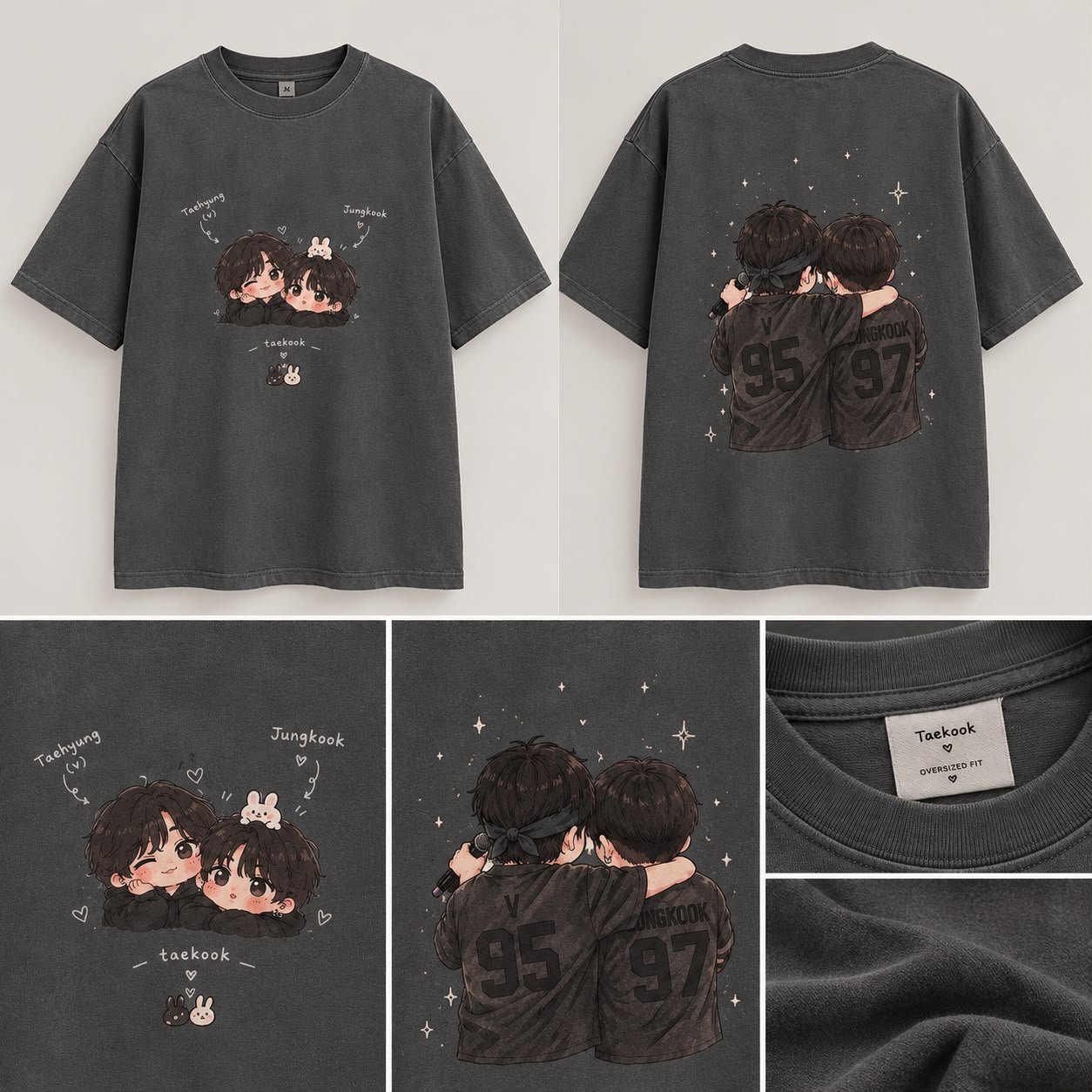 Taekook Forever Oversized Tee — Wear Your Favourite Duo - Image 2
