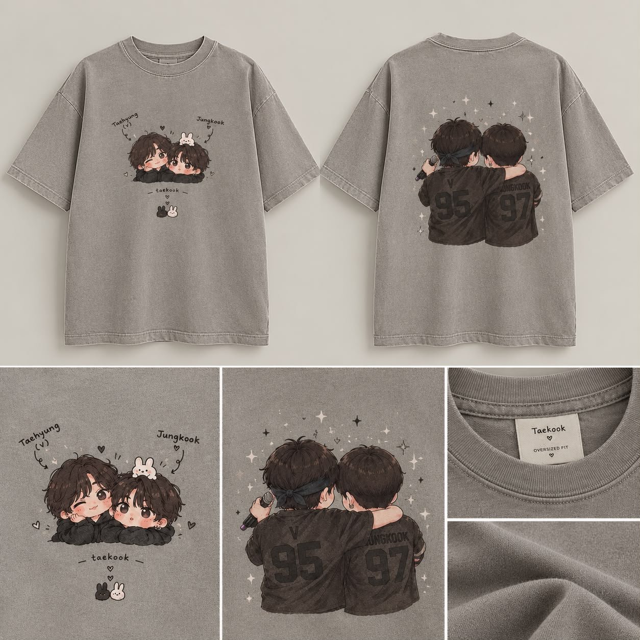 Taekook Forever Oversized Tee — Wear Your Favourite Duo